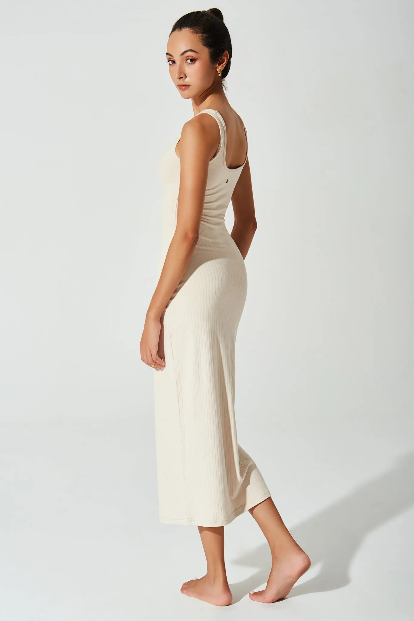 Mina Ribbed Dress - Cream