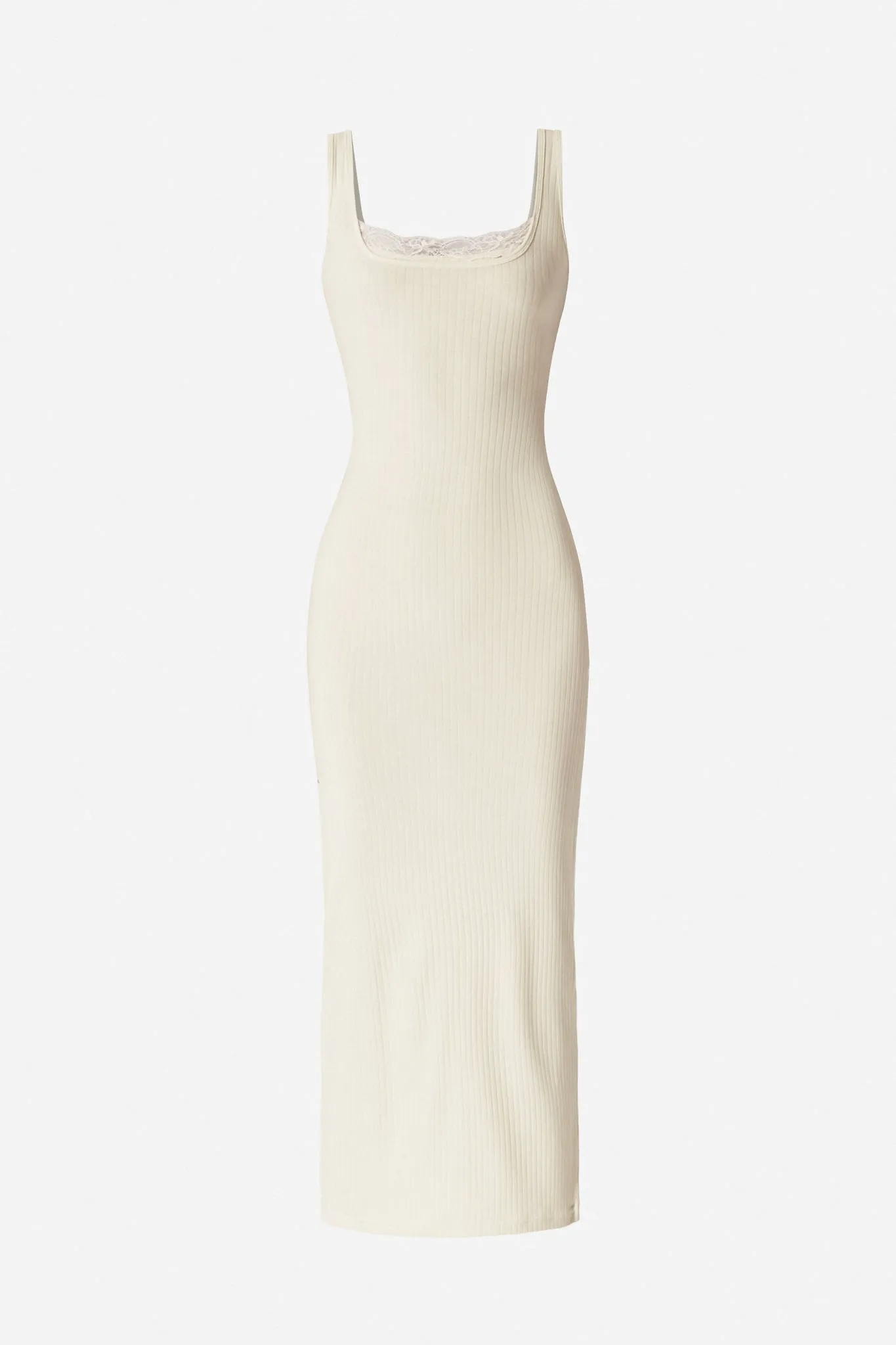 Mina Ribbed Dress - Cream