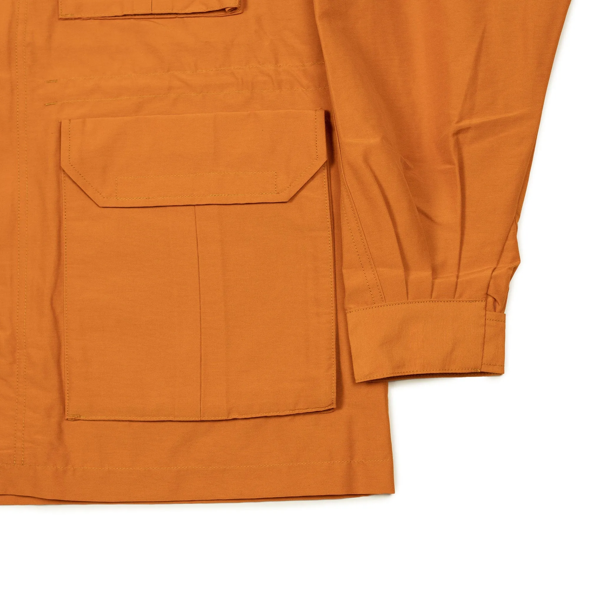 Mountain parka in orange cotton nylon