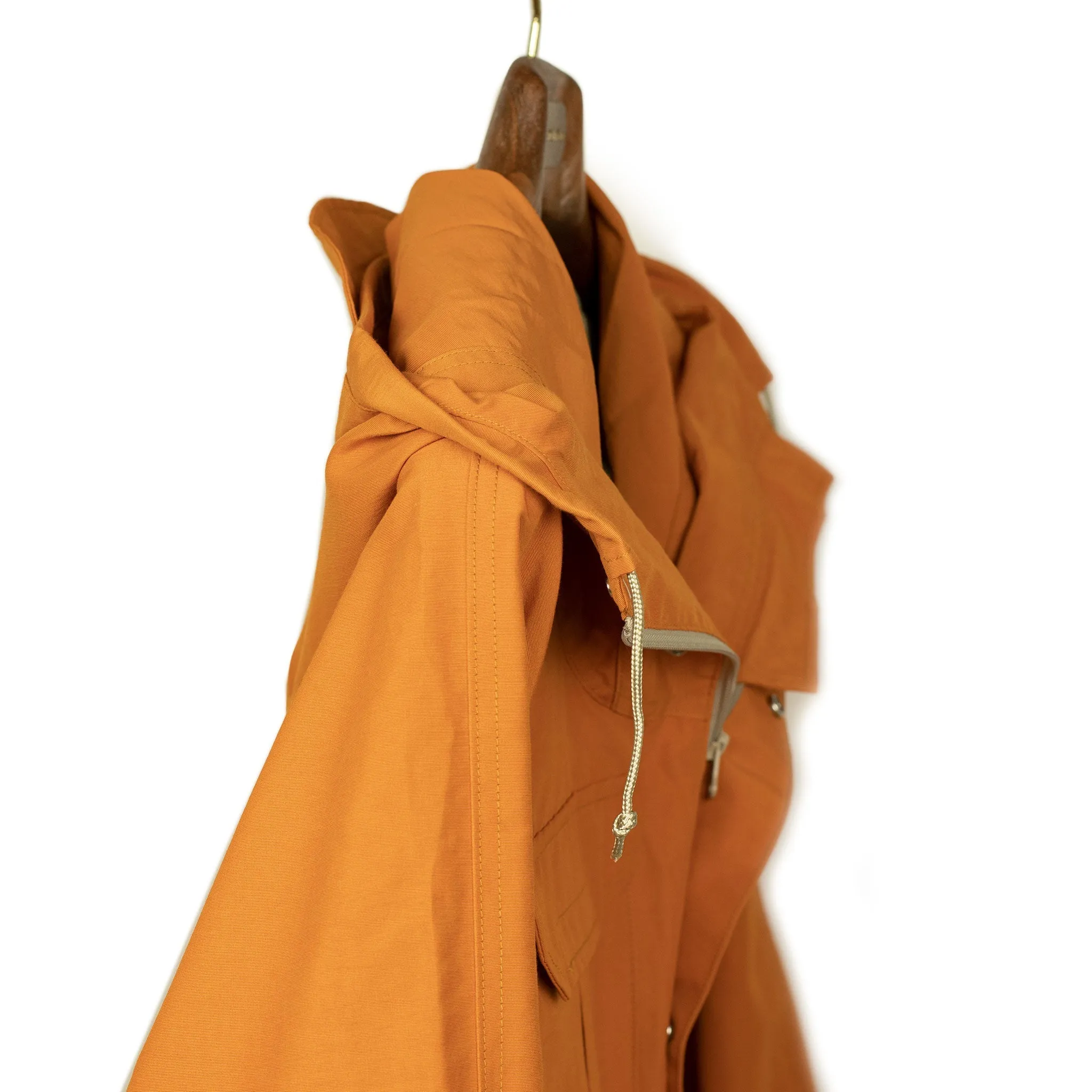 Mountain parka in orange cotton nylon