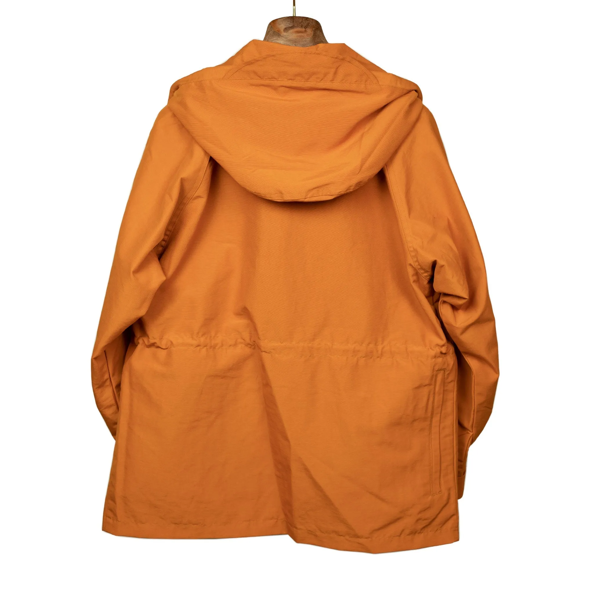 Mountain parka in orange cotton nylon