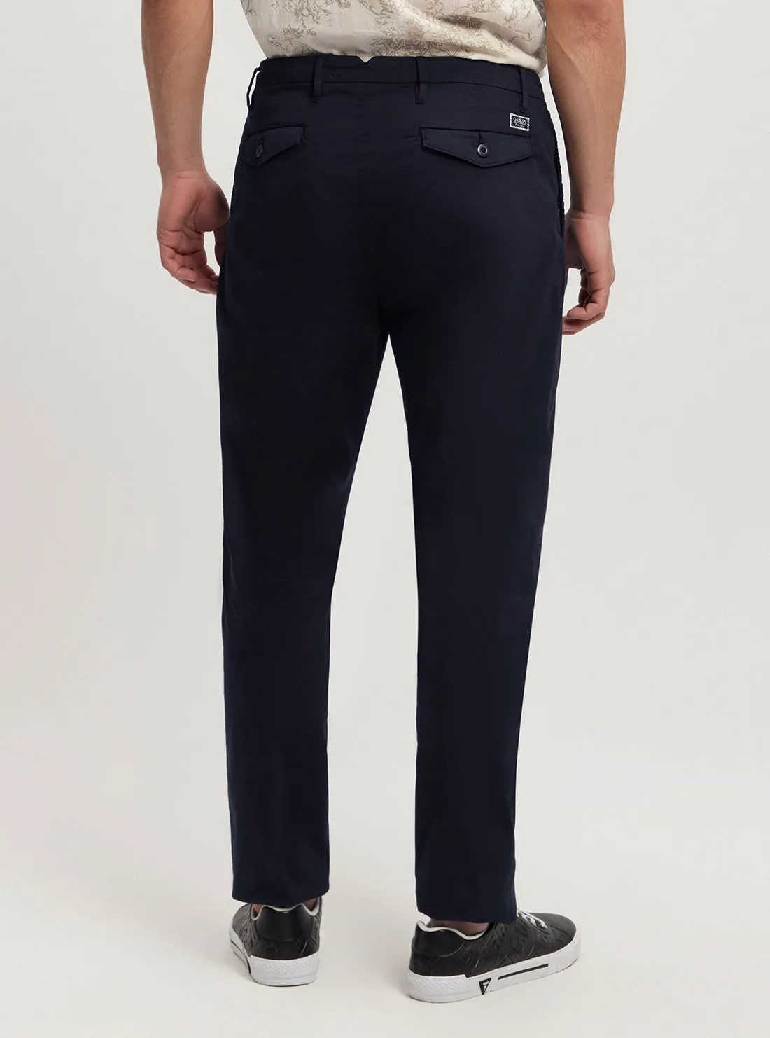 Navy Noah Mid-Rise Chino Pants