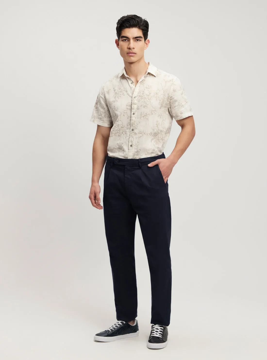 Navy Noah Mid-Rise Chino Pants