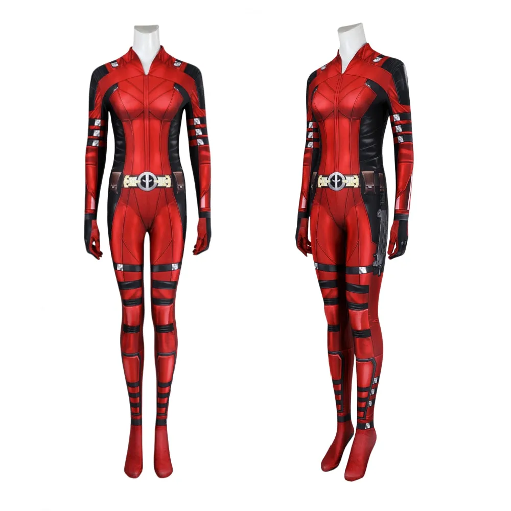 【New Arrival】Xcoser Deadpool3 Lady Deadpool Cosplay Costume Bruce Bodysuit Jumpsuit Halloween