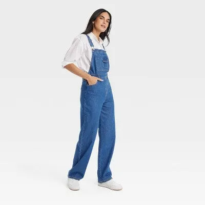 New - Women's 90's Baggy Jumpsuit - Universal Thread Medium Wash 12