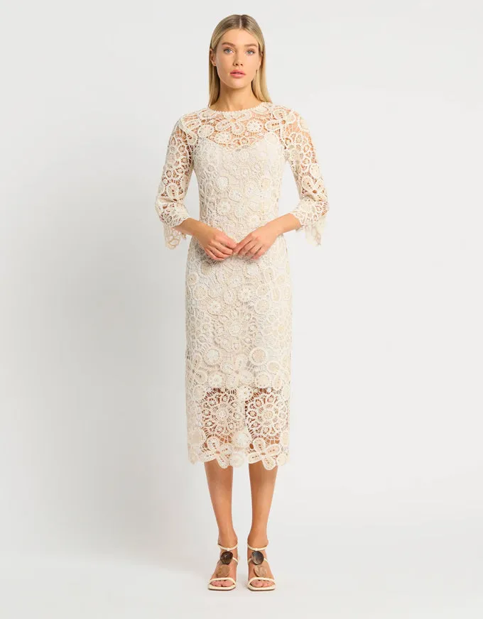 Nikki Dress Ivory/Natural - Australian Made