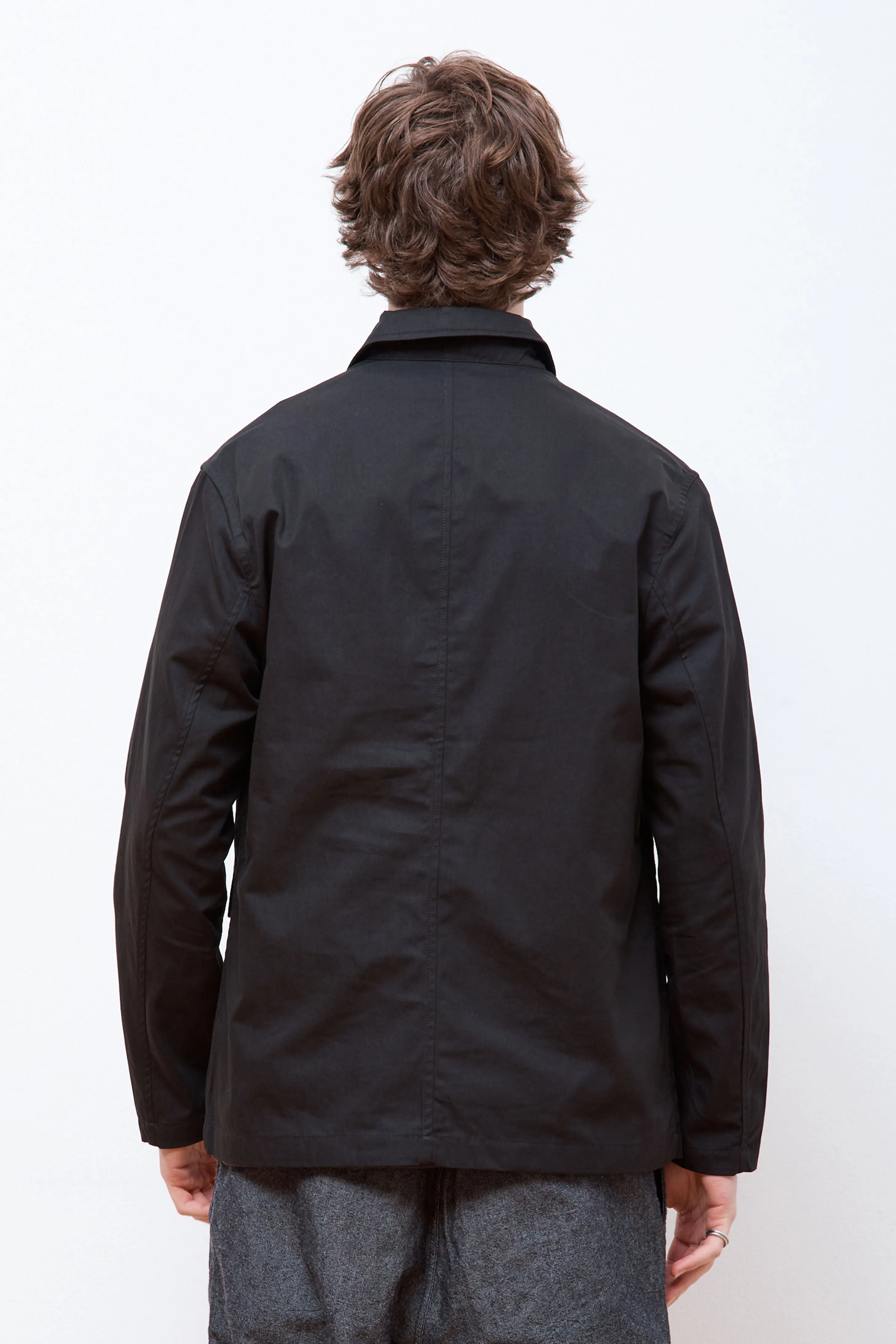 Nilas Fine Broken Twill Work Jacket Black