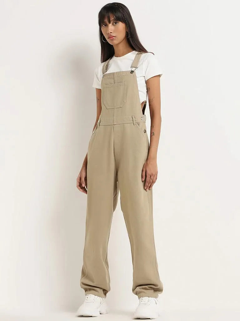 Nuon Plain Beige Jumpsuit