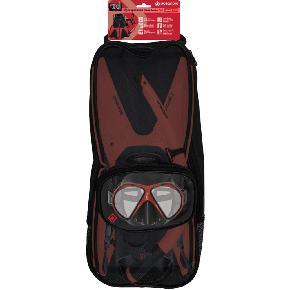 Ocean Pro Esperance Mask Snorkel Fin Set