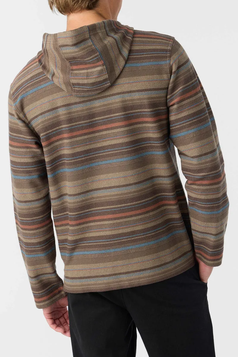 O'Neill Bavaro Stripe Poncho Sweatshirt-Chocolate Chip