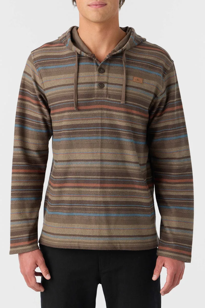 O'Neill Bavaro Stripe Poncho Sweatshirt-Chocolate Chip