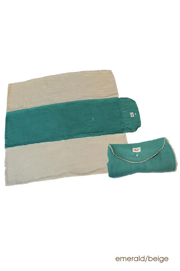 Organic Baby Blanket - Roly Blanket™ Emerald/Beige