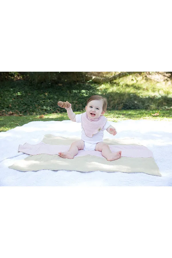 Organic Baby Blanket - Roly Blanket™ Pink/Beige