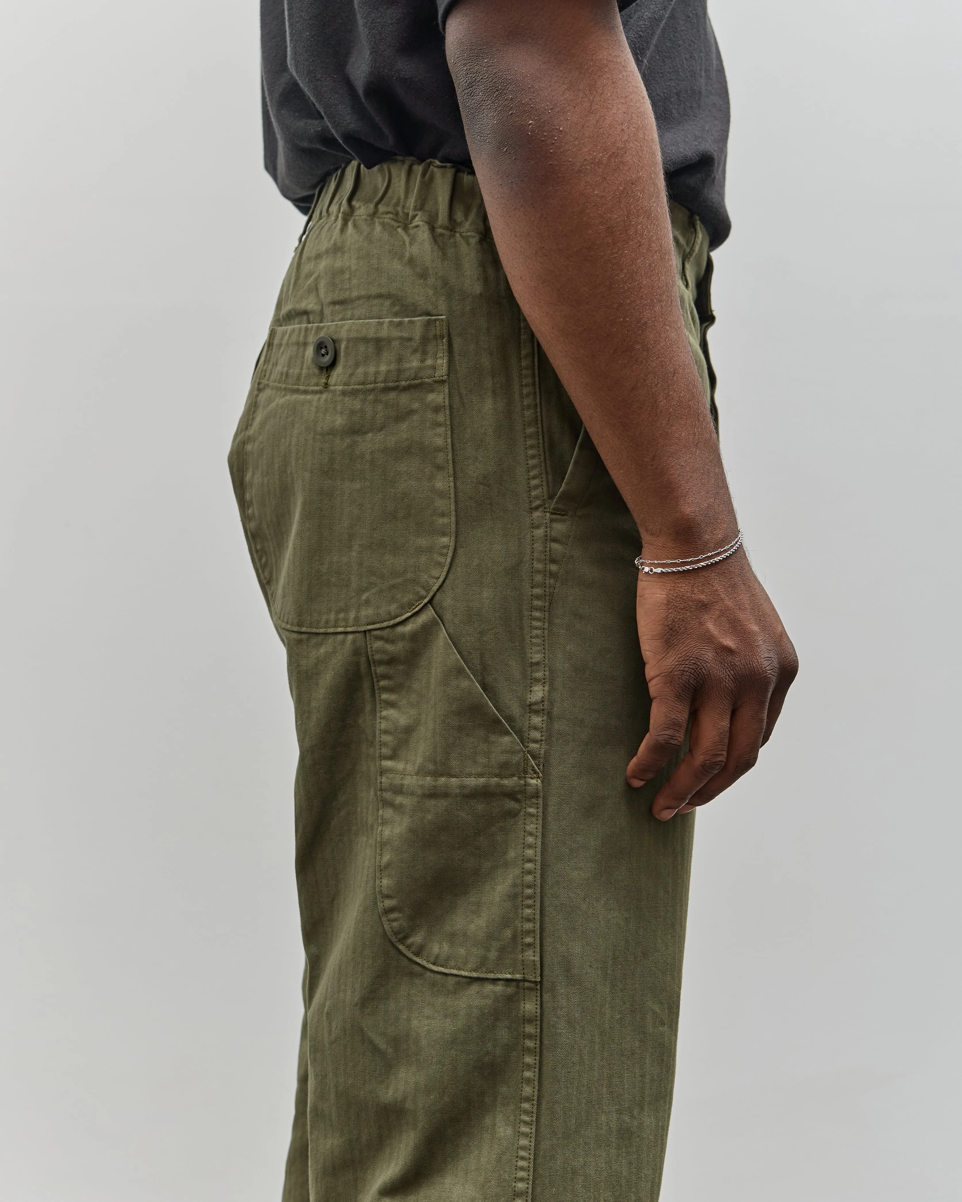 orSlow Wide Fit French Work Pant, Army Green