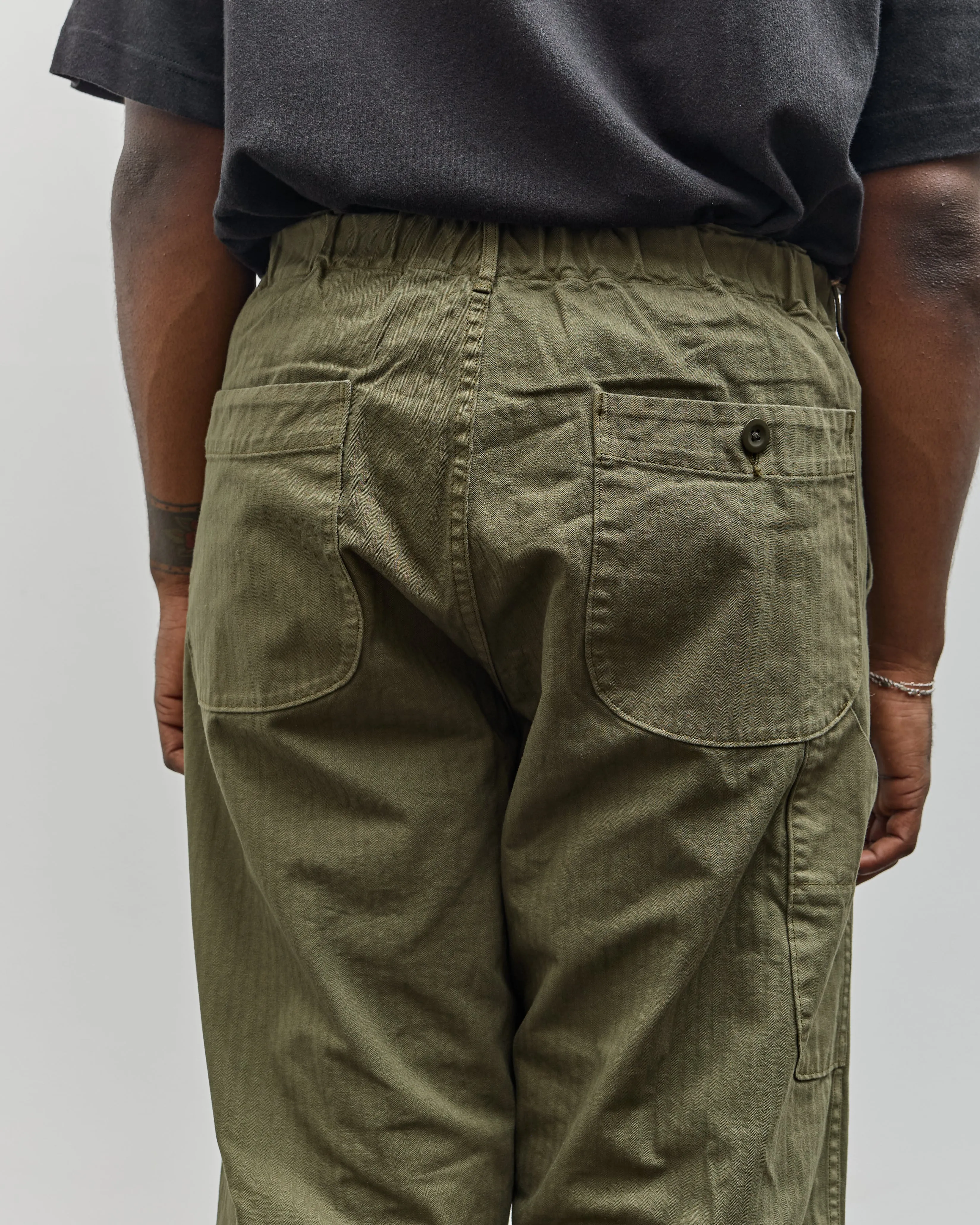 orSlow Wide Fit French Work Pant, Army Green