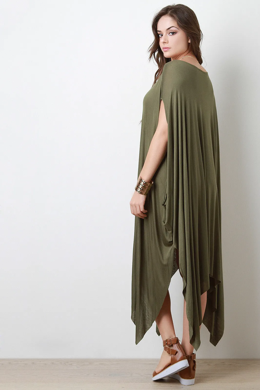 Oversize Poncho Handkerchief Dress