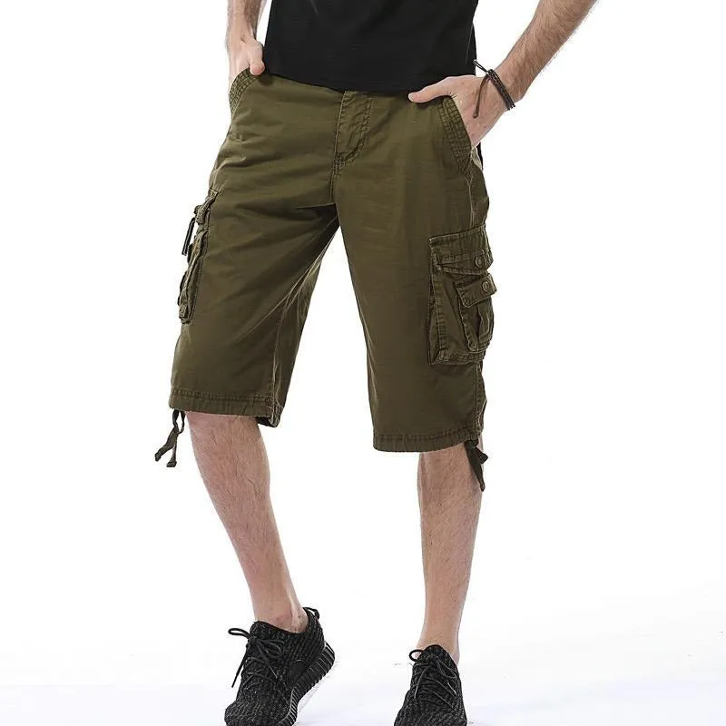 Plus Size Men's Cargo Combat Shorts Cotton Versatile Half Pants Twill Knee 3/4 Short Big Size Waist from 36” - 48”| A082