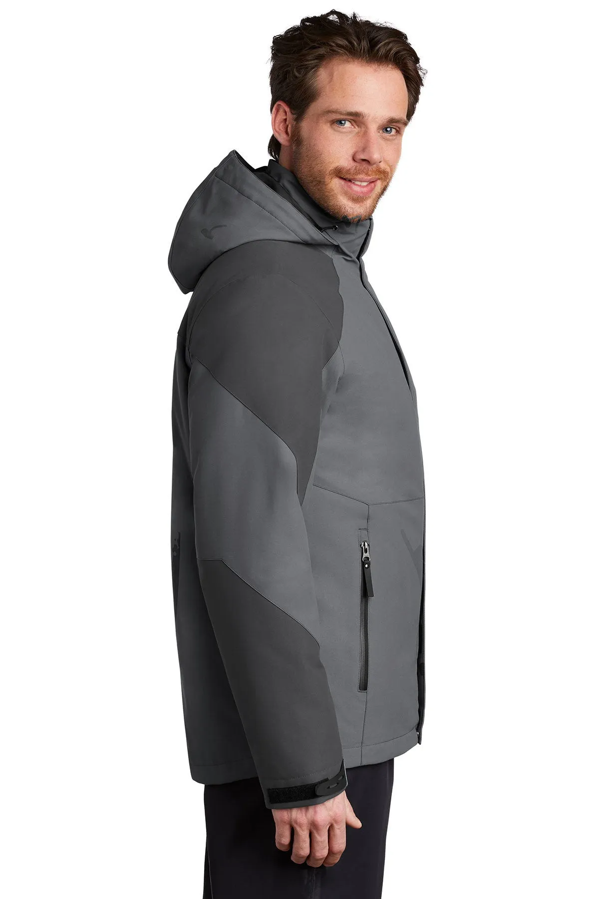 Port Authority Insulated Waterproof Custom Tech Jackets, Shadow Grey/ Storm Grey