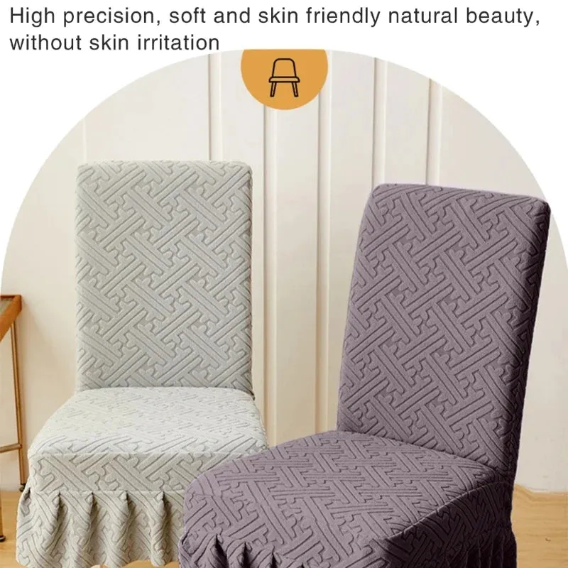 Premium Elastic Skirt Chair Cover