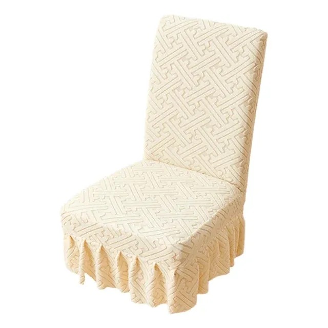 Premium Elastic Skirt Chair Cover