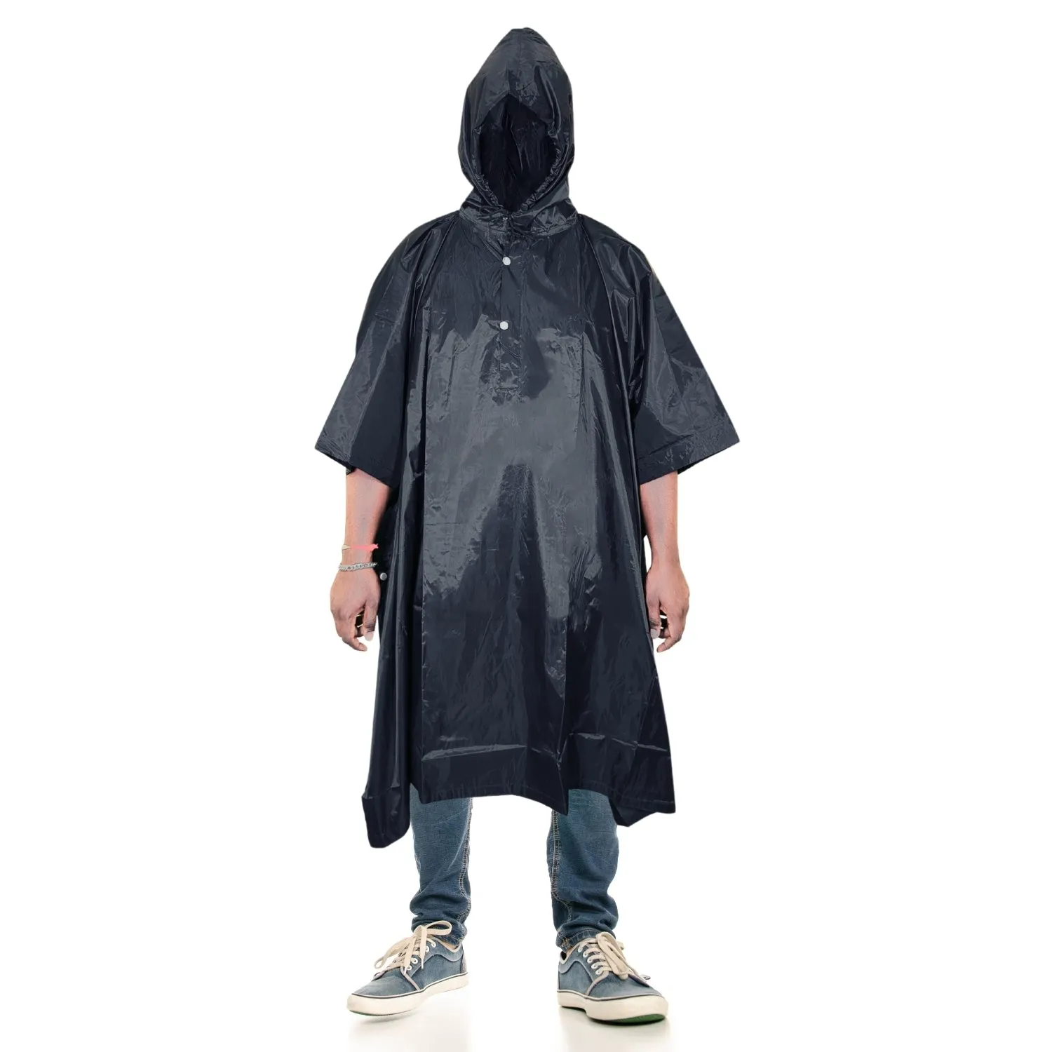 Prokick Polyester PVC Coating Rain Poncho for Men and Women, Free Size