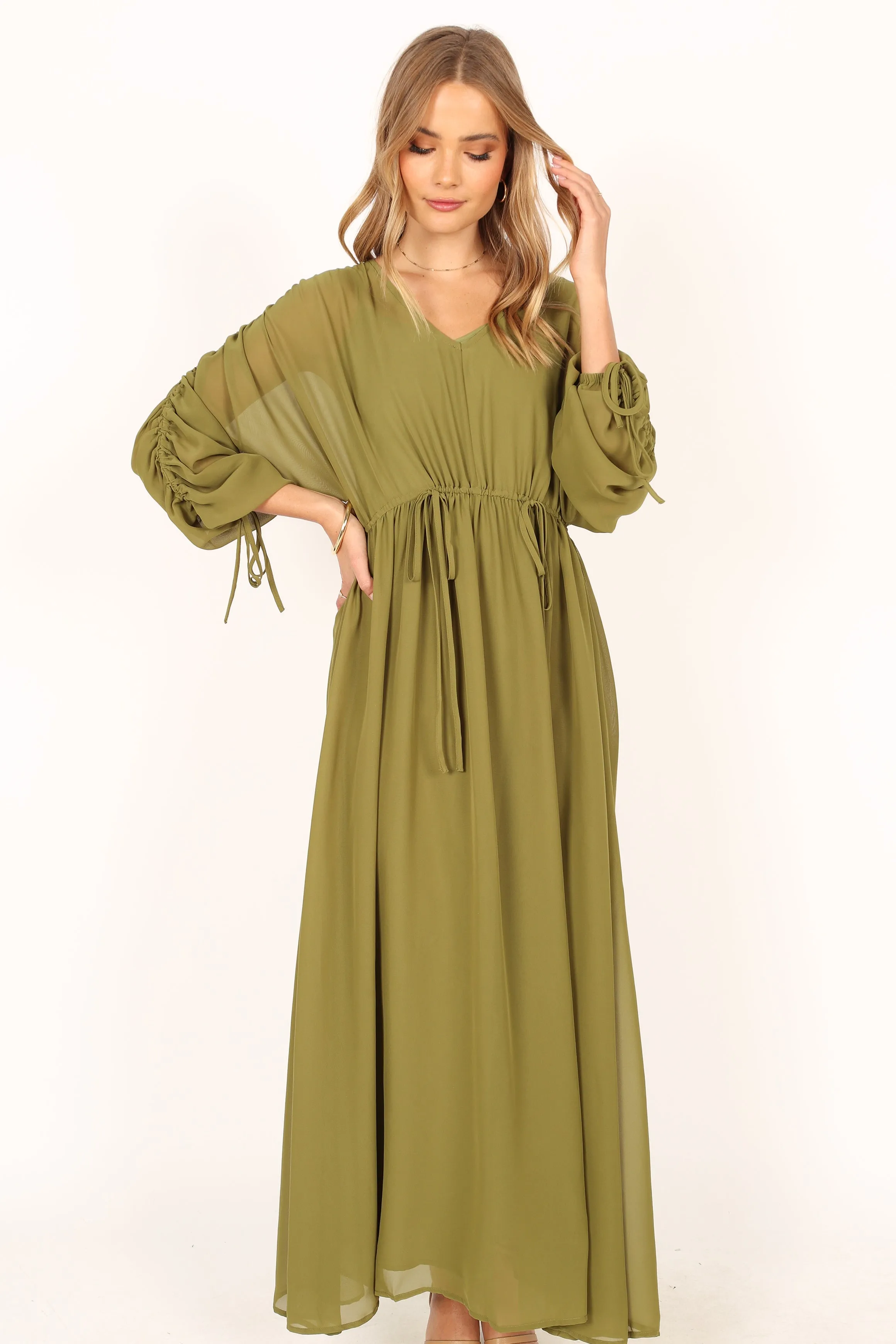 Ramona Long Sleeve Maxi Dress - Sage