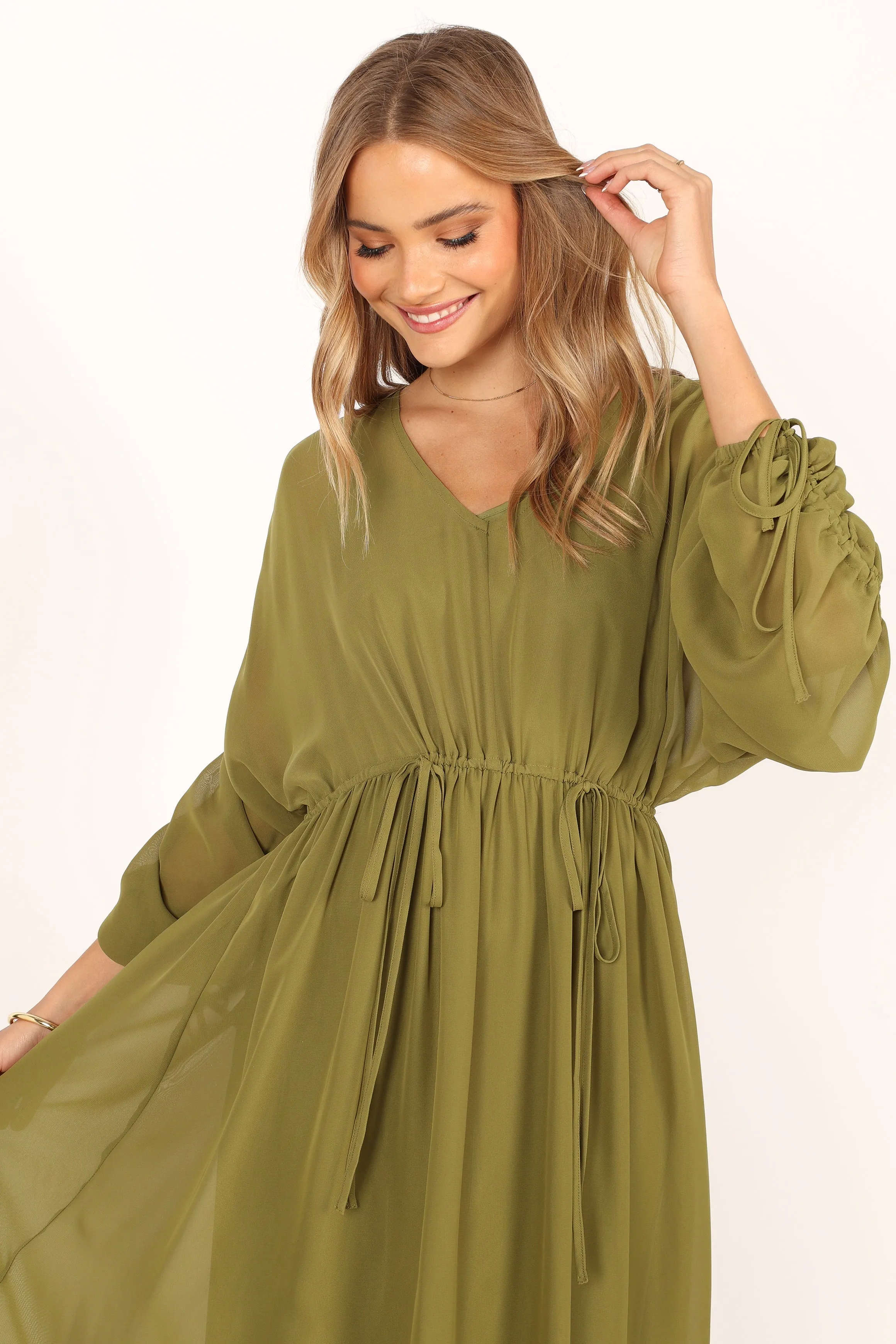 Ramona Long Sleeve Maxi Dress - Sage