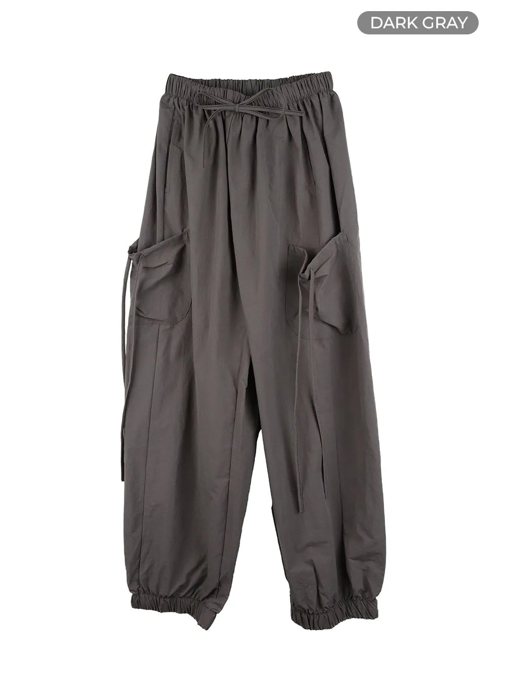 Ribbon Cargo Nylon Pants OA425