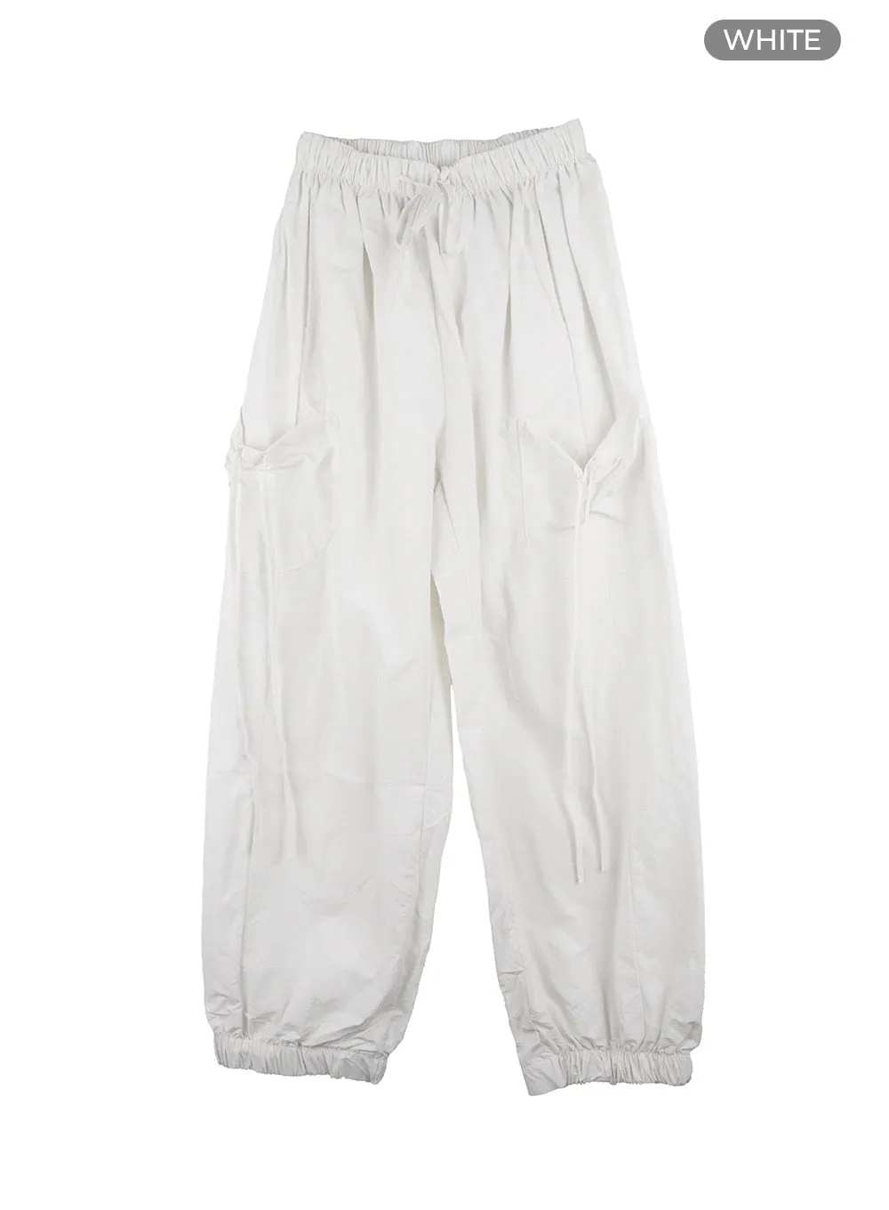 Ribbon Cargo Nylon Pants OA425