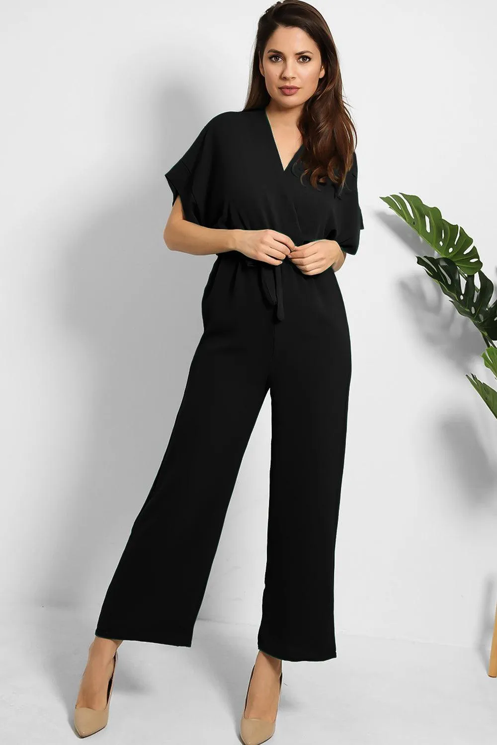 Self Tie Belt Light Jumpsuit