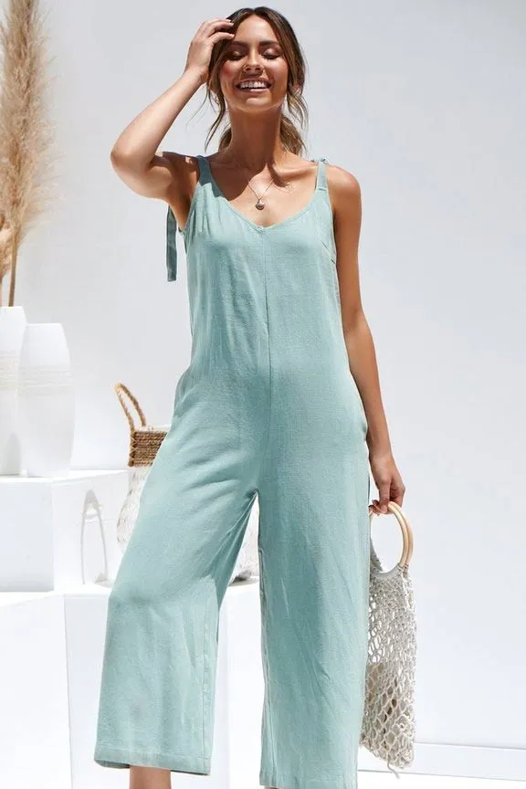 Sex Backless V-Neck Jumpsuit