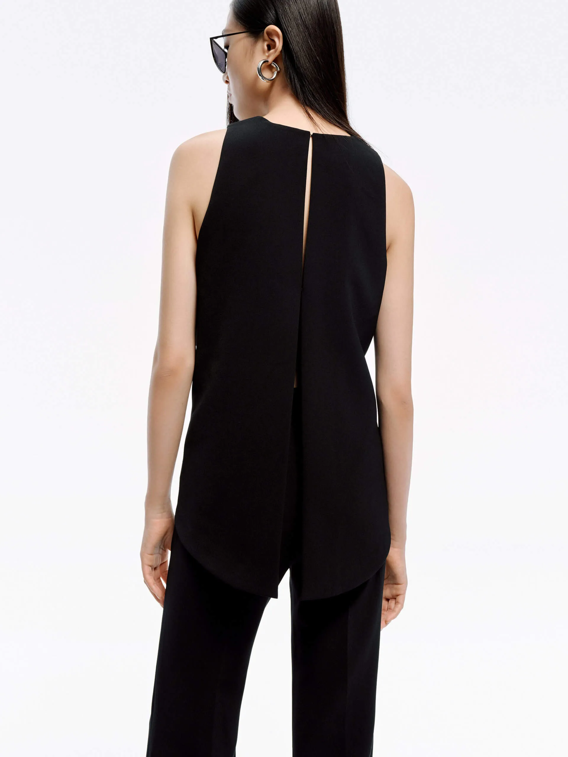 Sleeveless Flared Jumpsuit