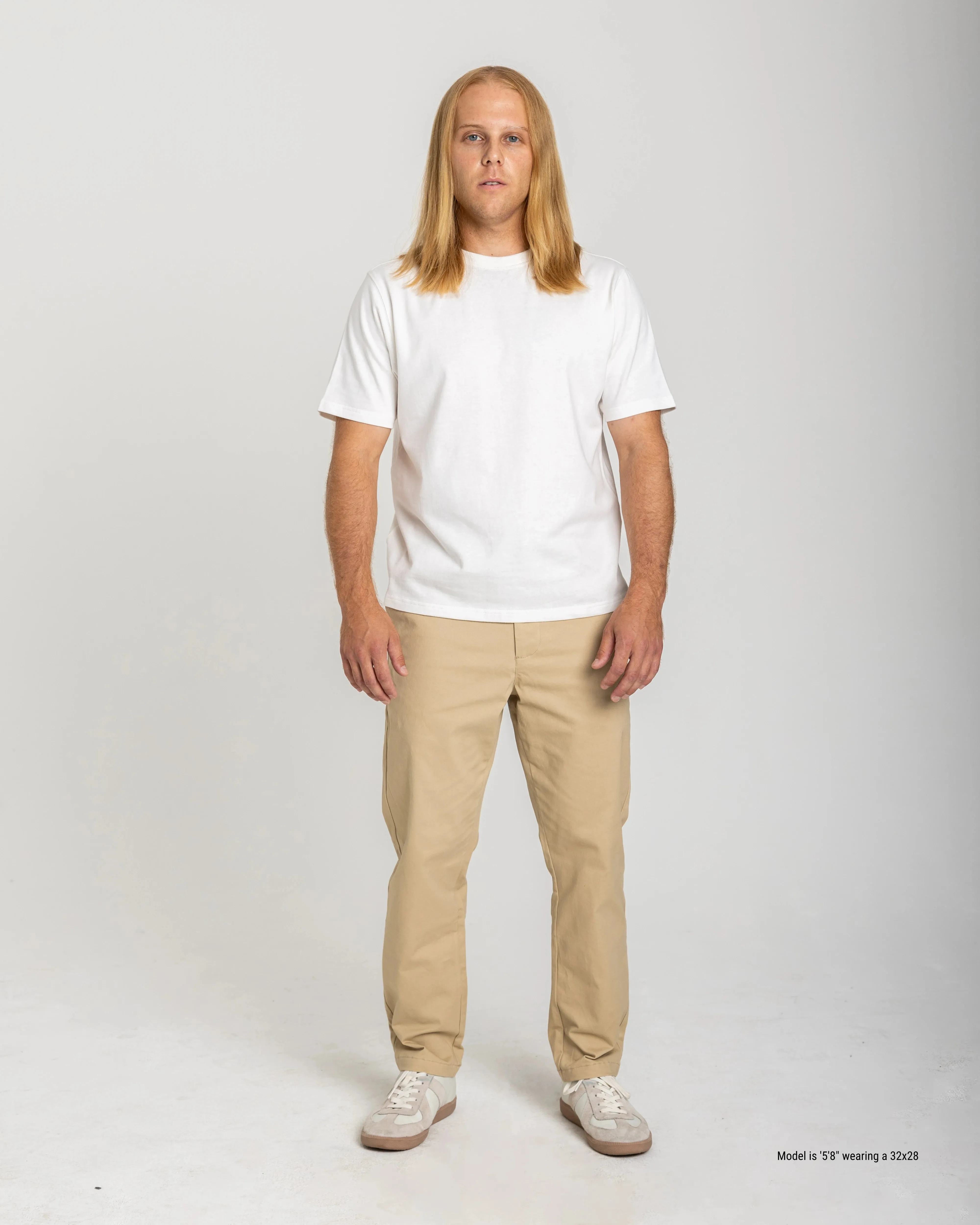 Slim Fit Chino Pants for Shorter Men