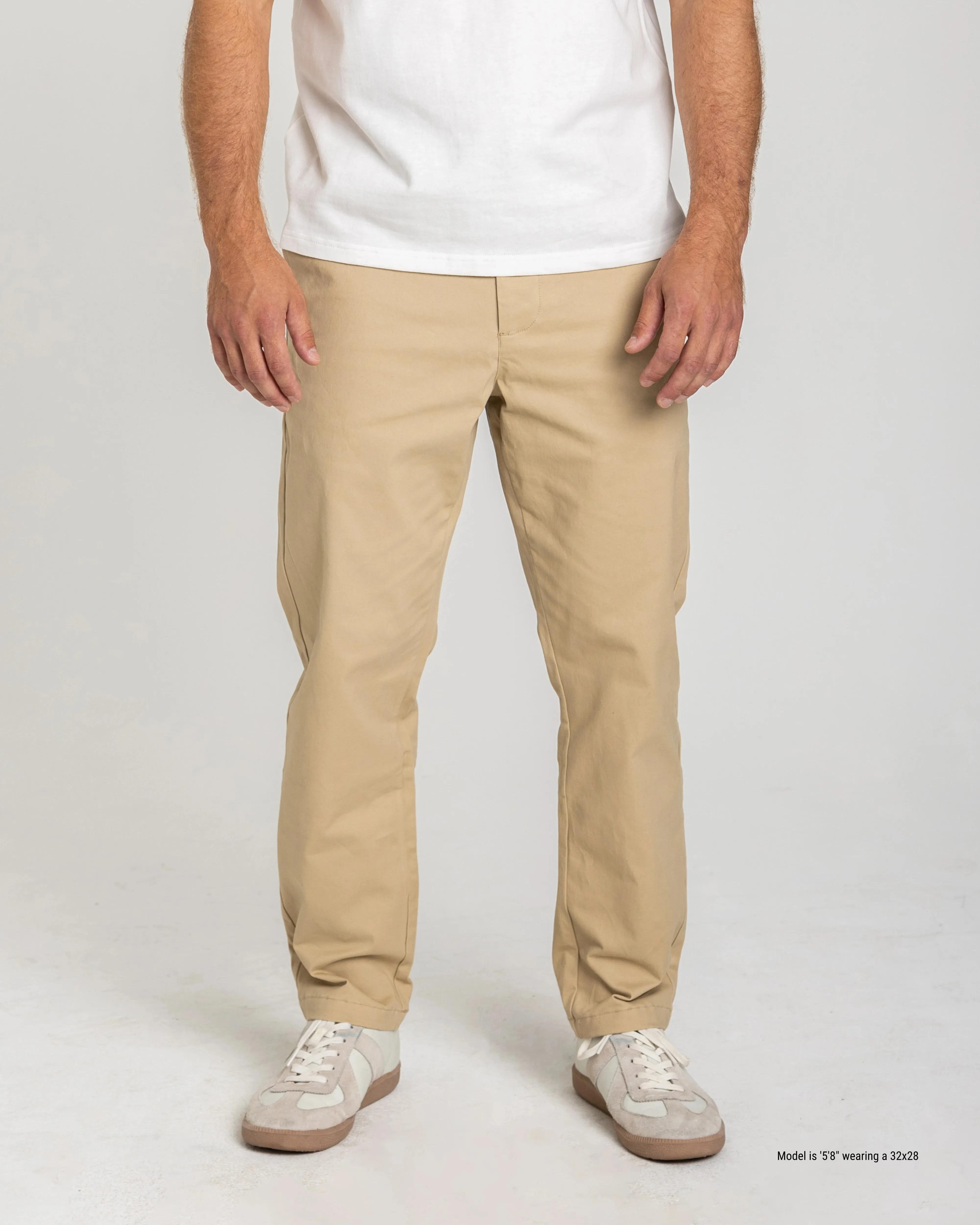 Slim Fit Chino Pants for Shorter Men