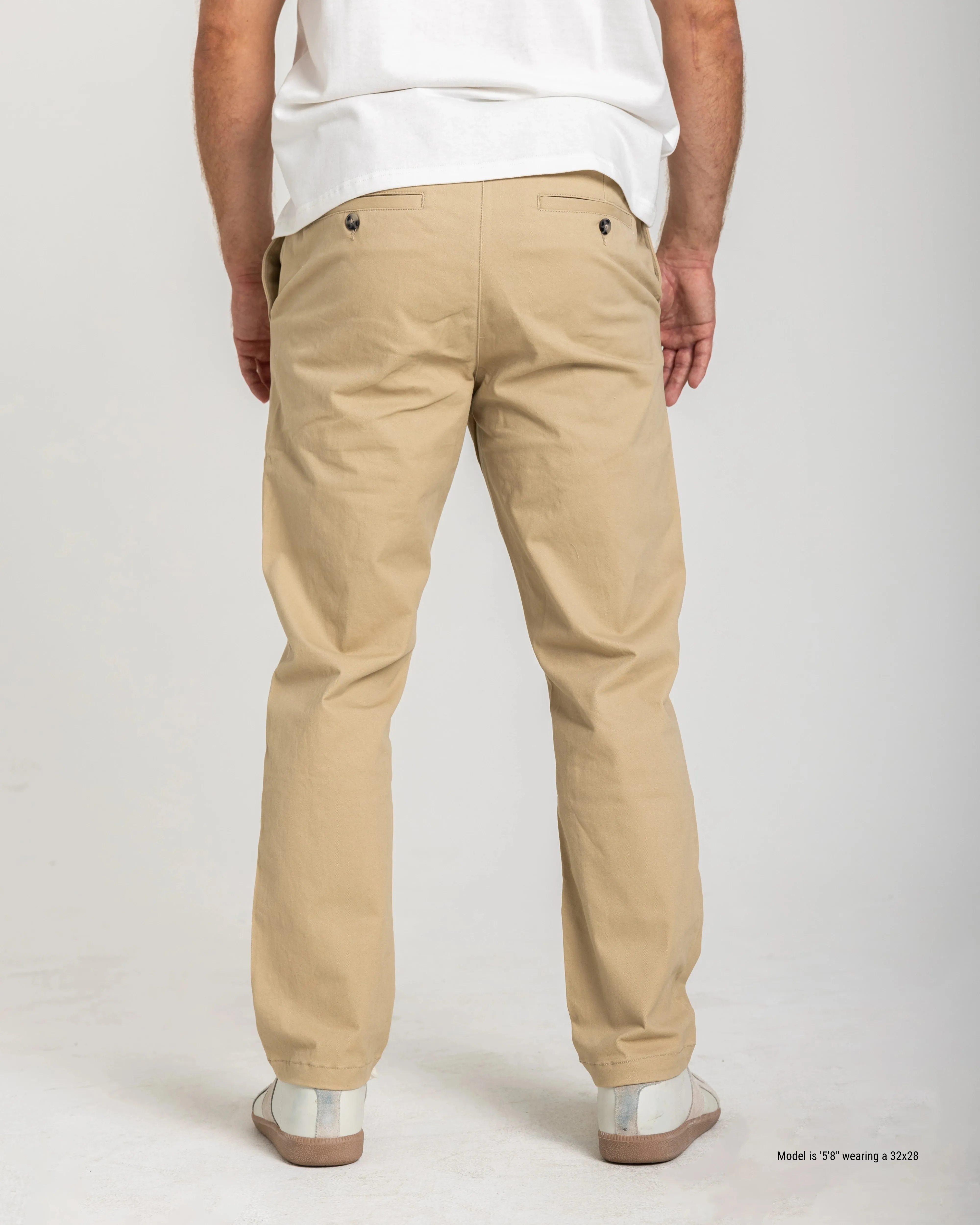 Slim Fit Chino Pants for Shorter Men