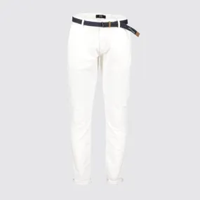 SM - Men 'White' Cotton Slim Fit Chino Pant SM871