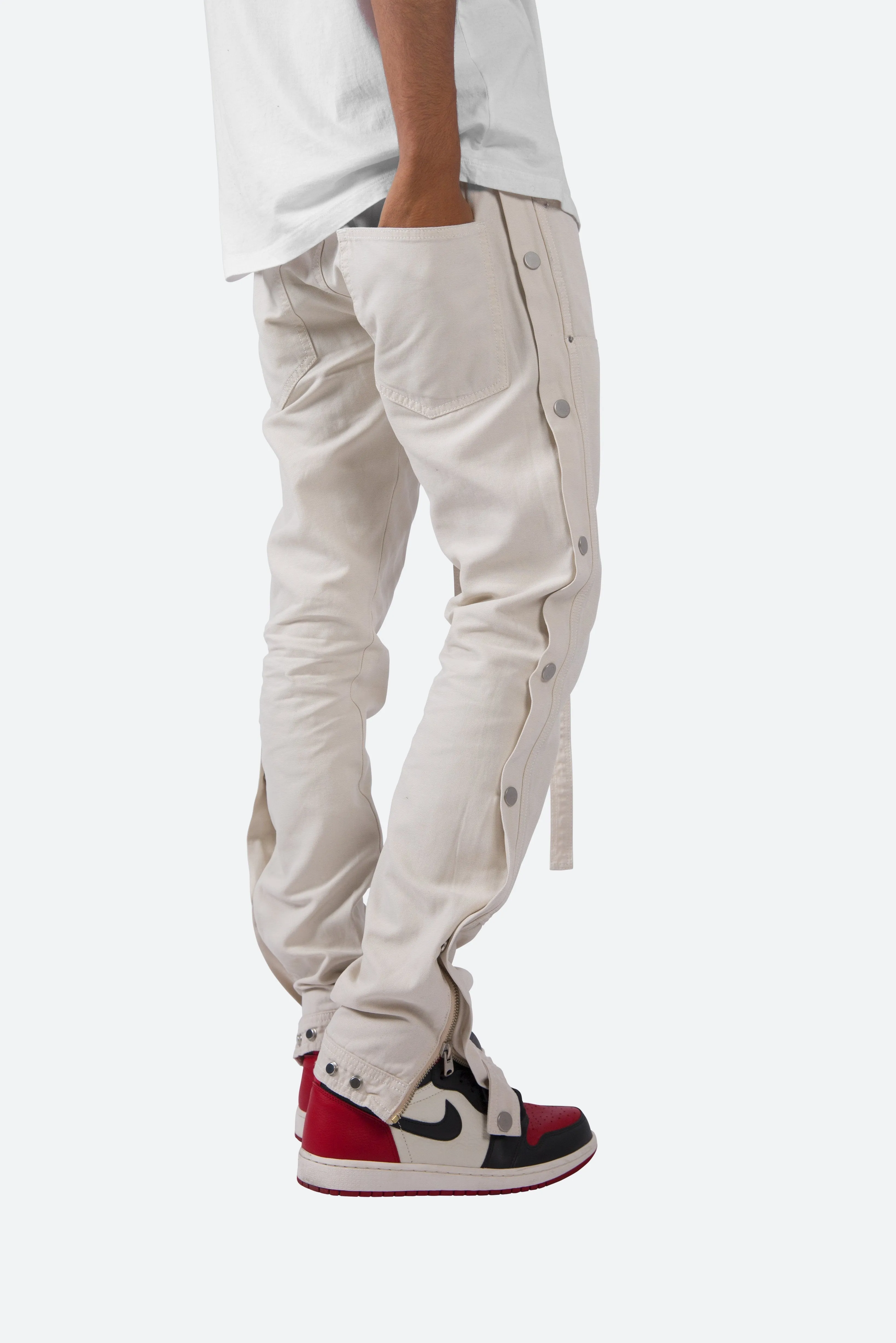 Snap Western Pants - Pale Tan