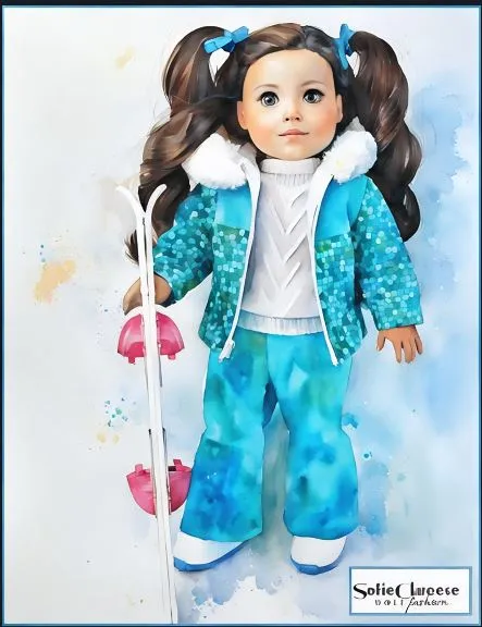 Sofie's Alpine Ski Outfit 18 Inch Doll Sewing Pattern