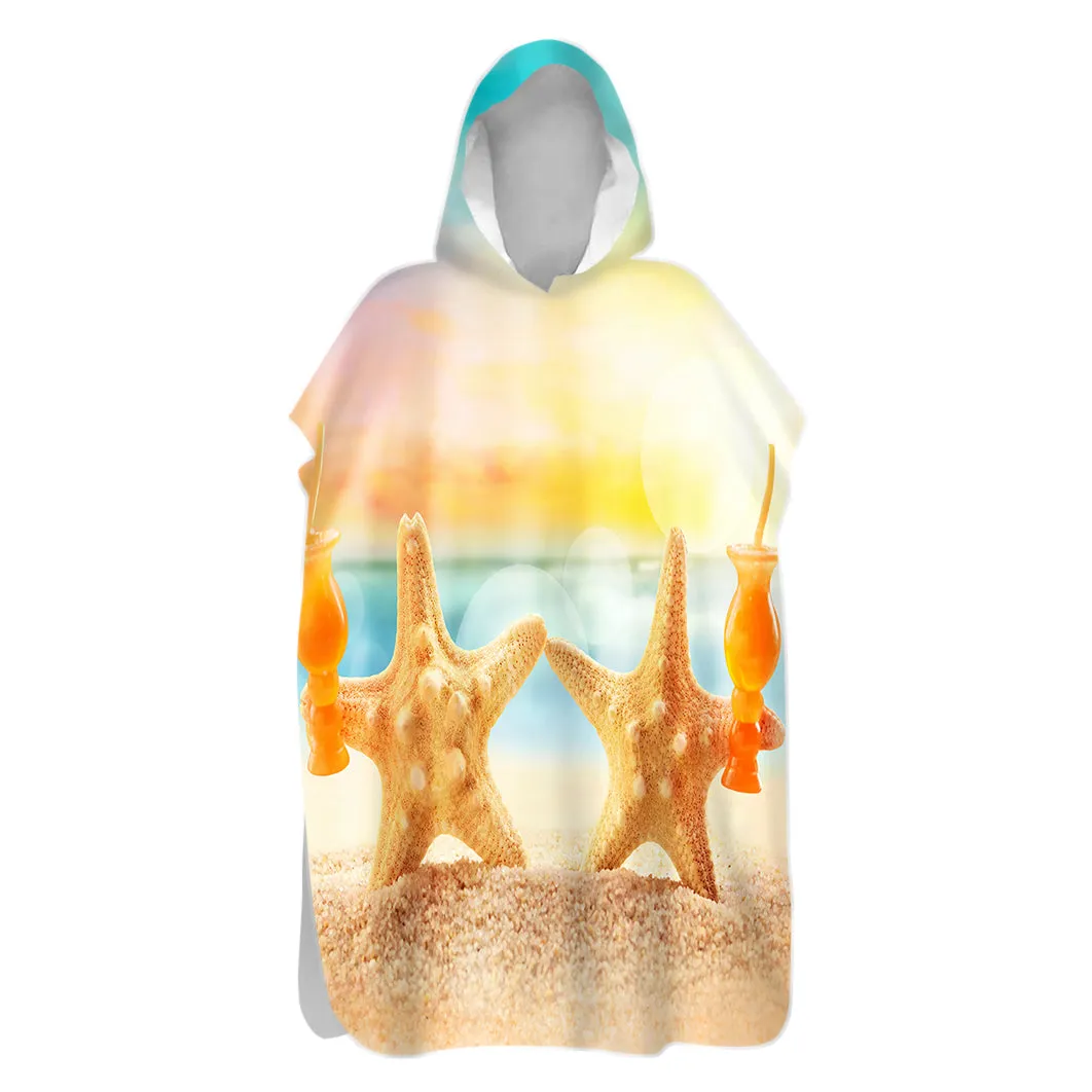 Starfish Friday Hooded Beach Poncho