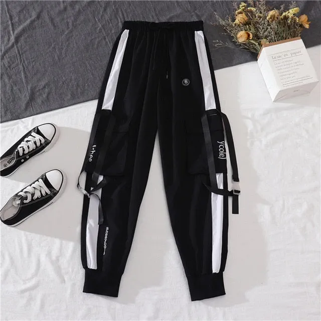 Streetwear Cargo Pants Loose High Waist Joggers