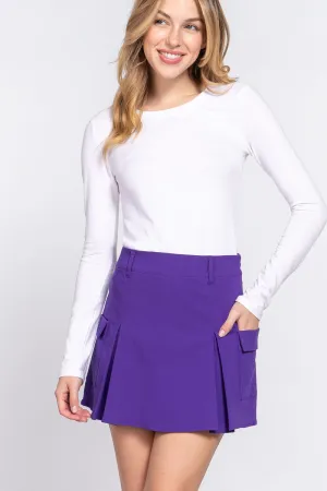 Stretch Cargo Mini Skirt With Underpants - 3 colors