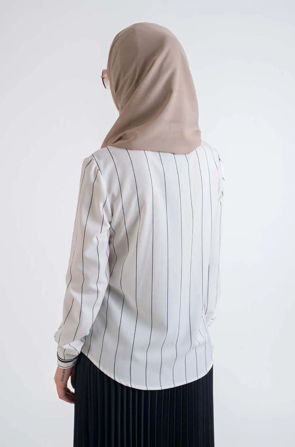 striped shirt-Modesty Fashion