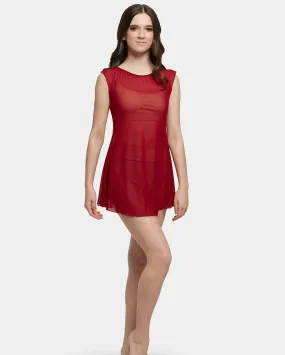 Studio 7, MESH SLIP DRESS, Wine, Adults, ADD22