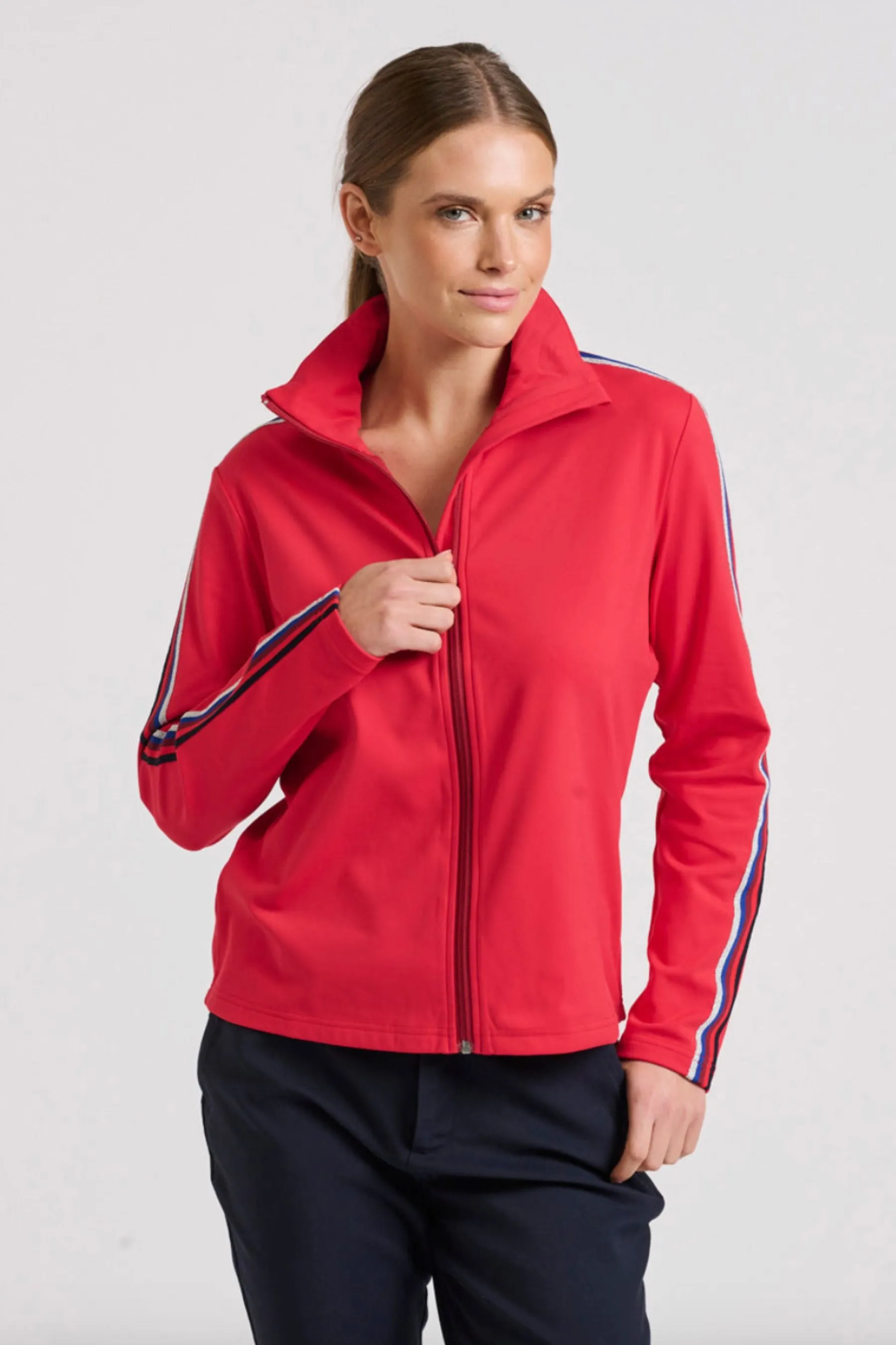 The Birkdale Jacket | Red/Multi Trim