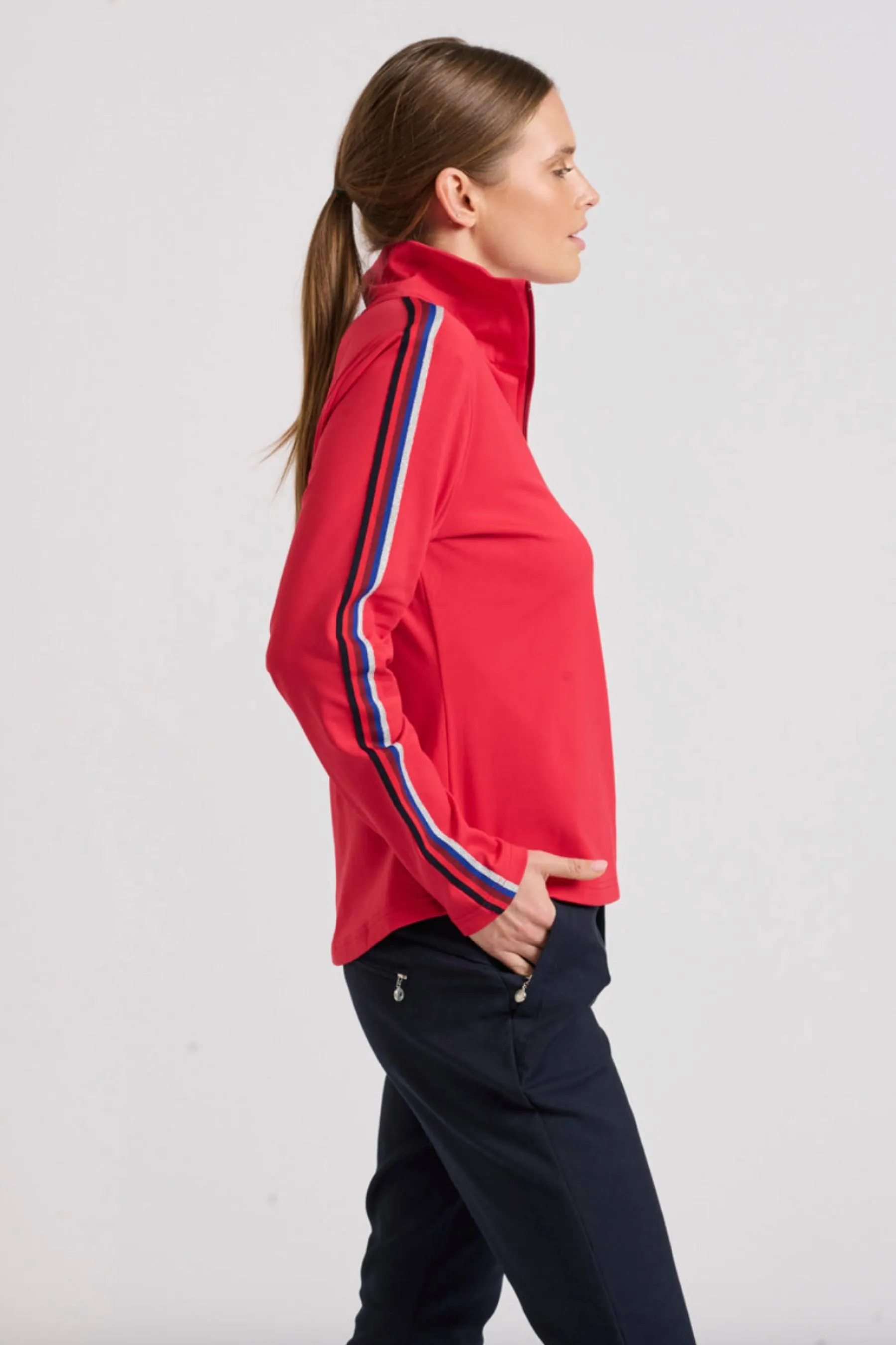 The Birkdale Jacket | Red/Multi Trim