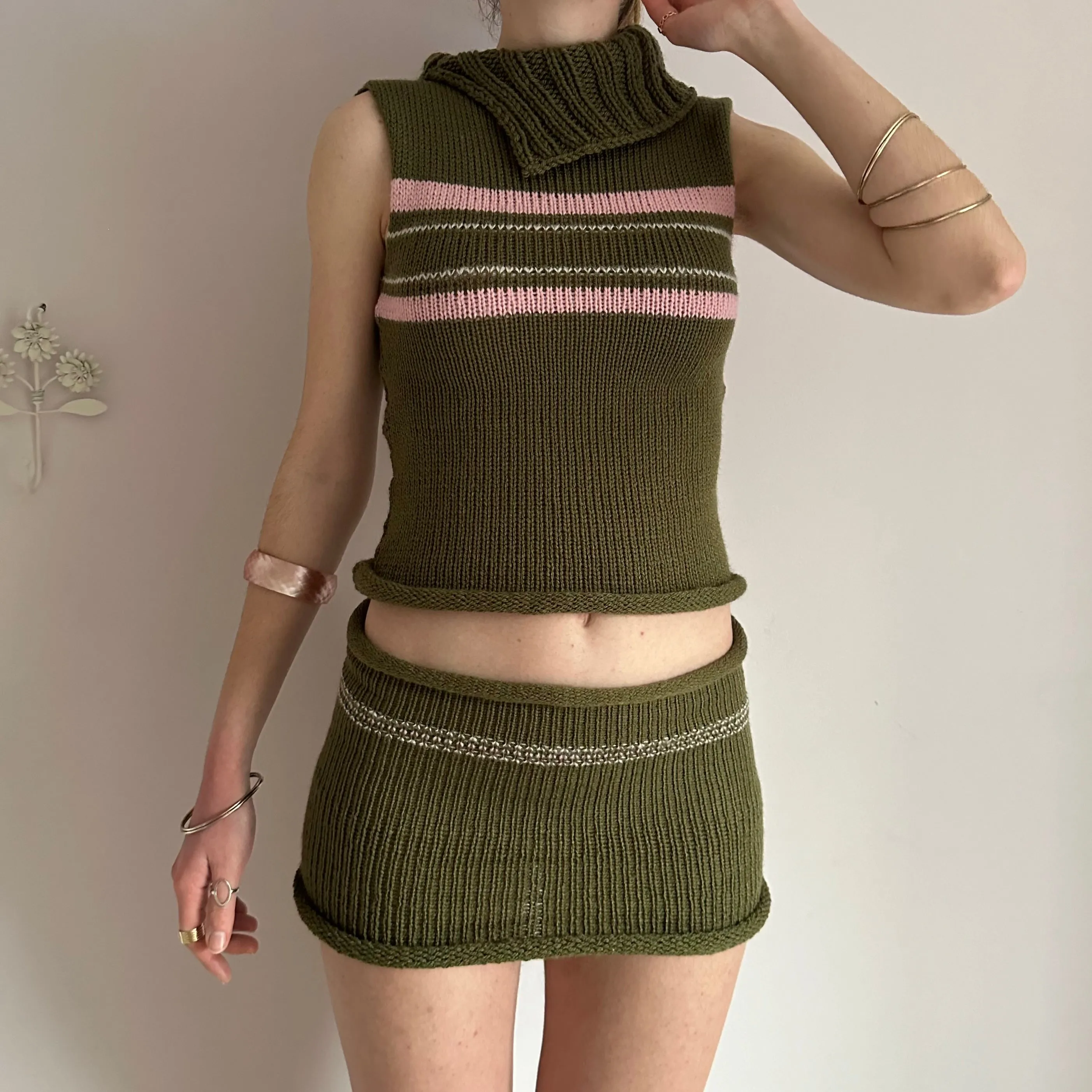 The Jade Skirt - striped knit mini skirt