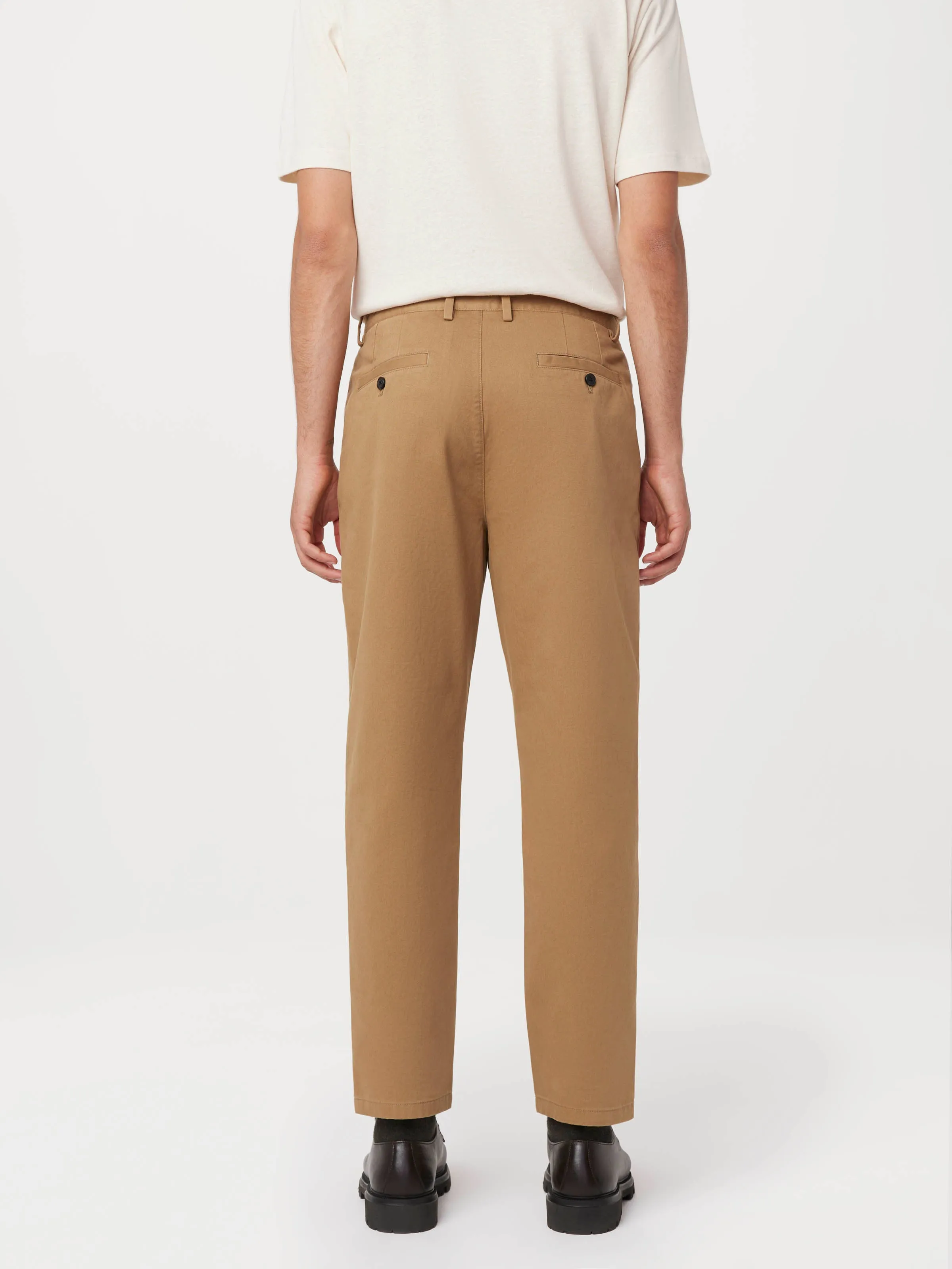 The Jamie Pleated Chino Pant in Antique Yellow