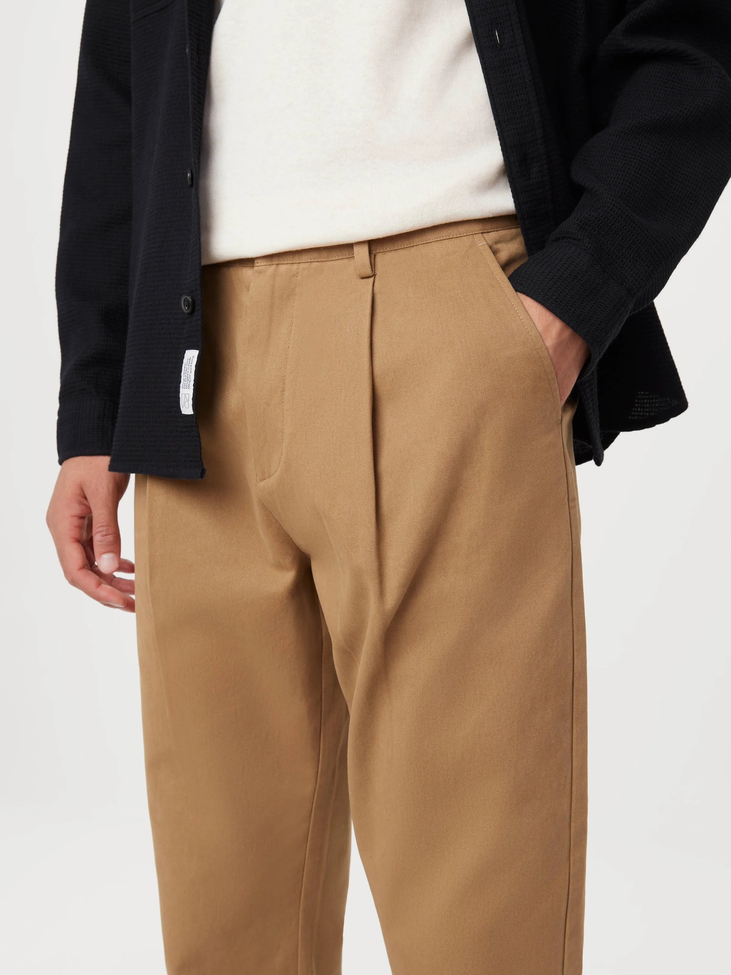 The Jamie Pleated Chino Pant in Antique Yellow