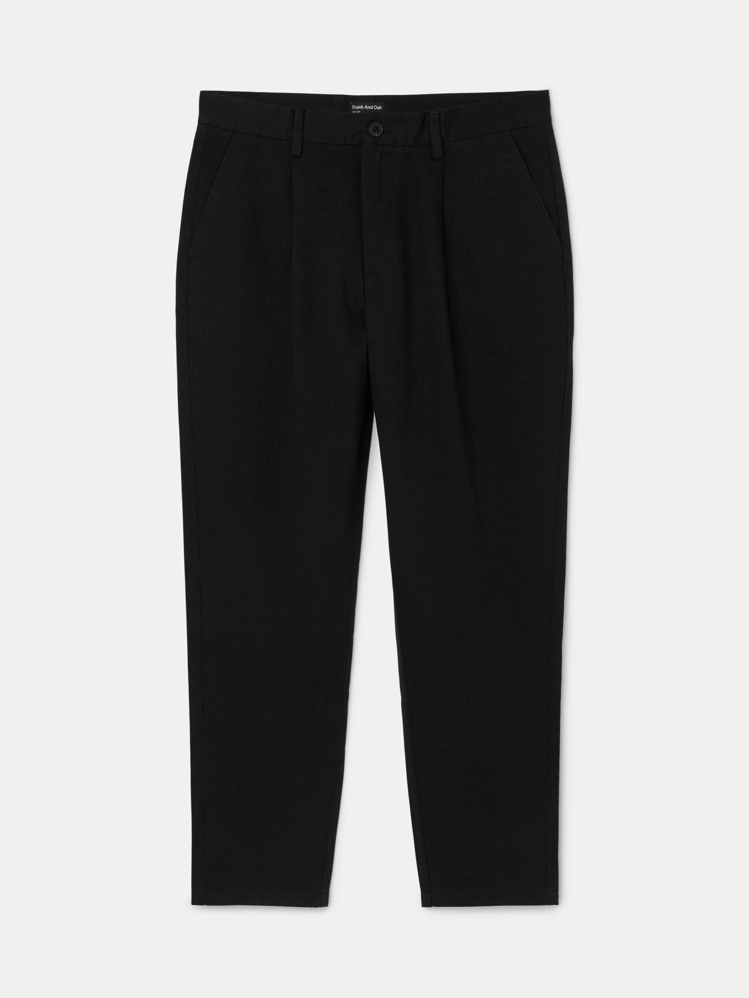 The Jamie Pleated Chino Pant in Black