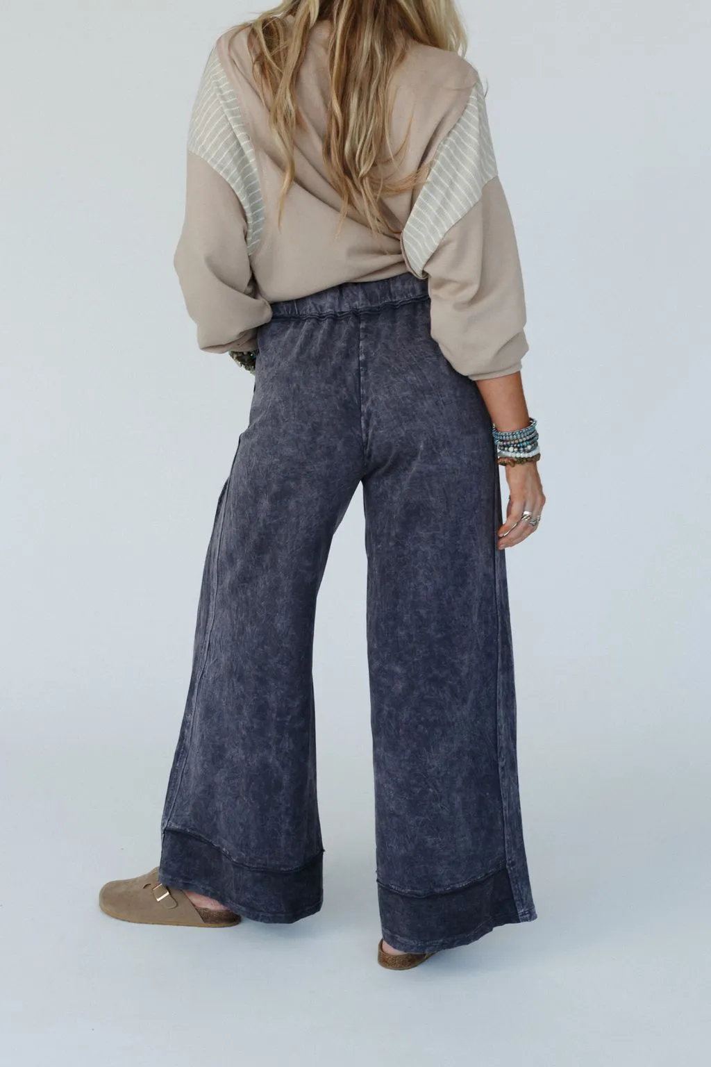 The Nest Heaven Sent Wide Leg Pant - Charcoal